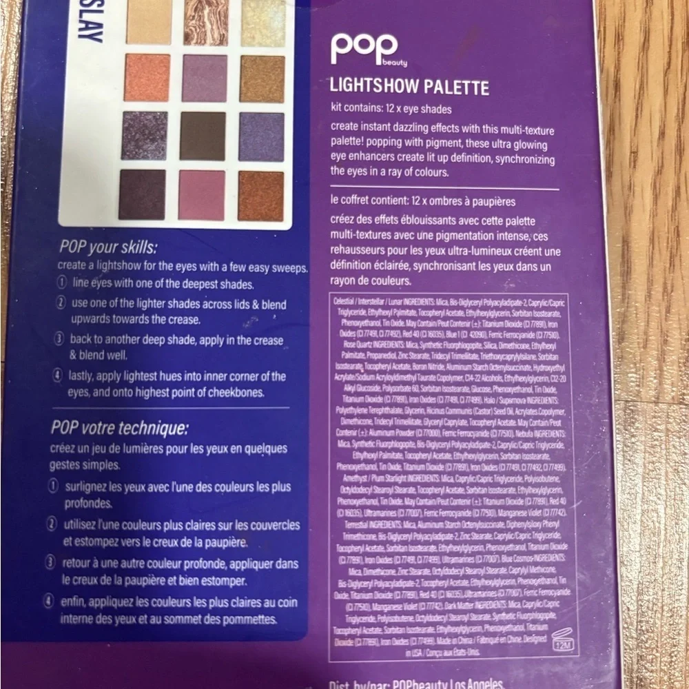NWB POP Beauty LIGHTSHOW PALETTE SLAY Eyeshadow Palette, 12 Shades